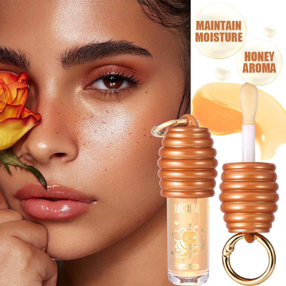 Moisturizing And Nourishing Honey Lip Gloss Portable Keychain Can Be Pannier Bag