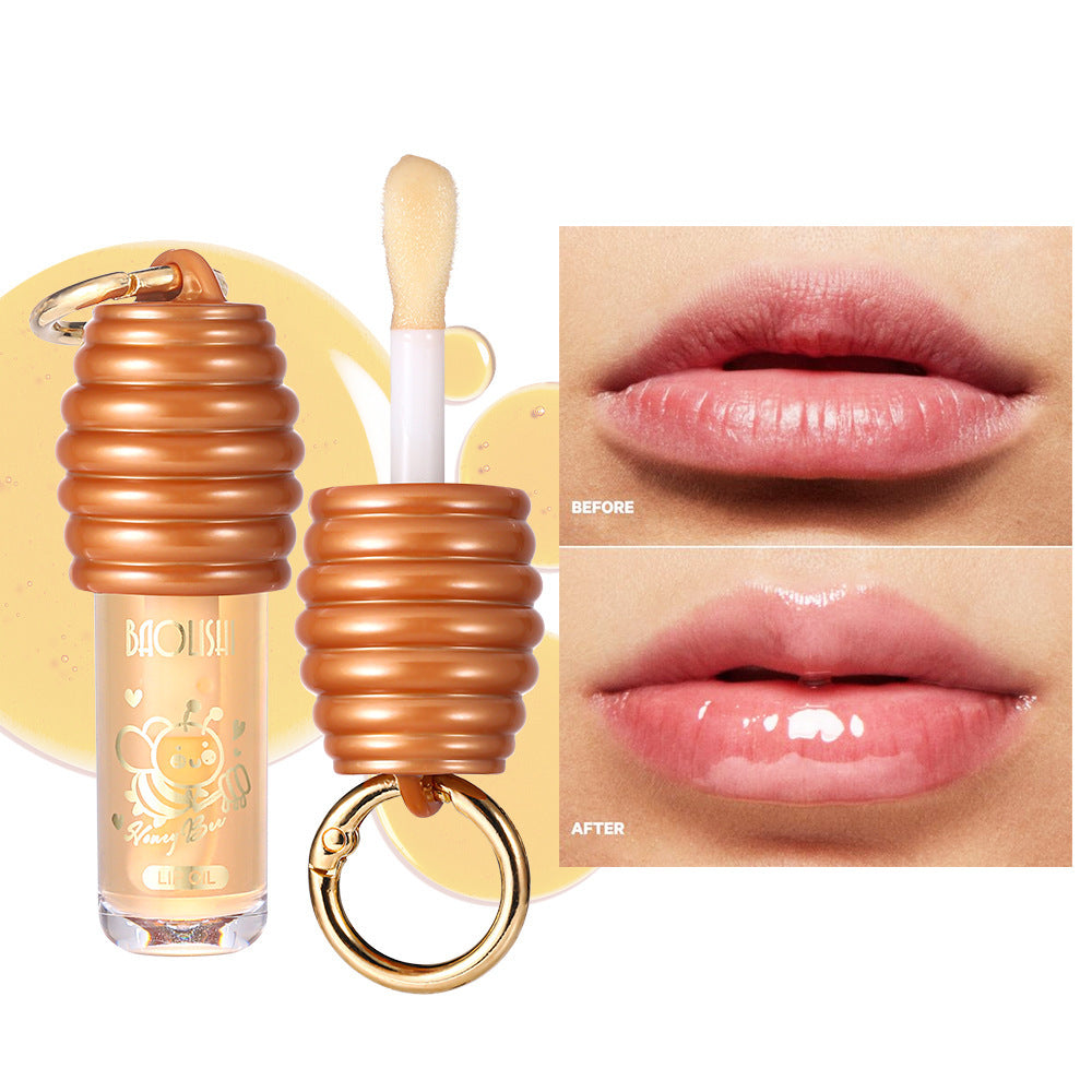 Moisturizing And Nourishing Honey Lip Gloss Portable Keychain Can Be Pannier Bag