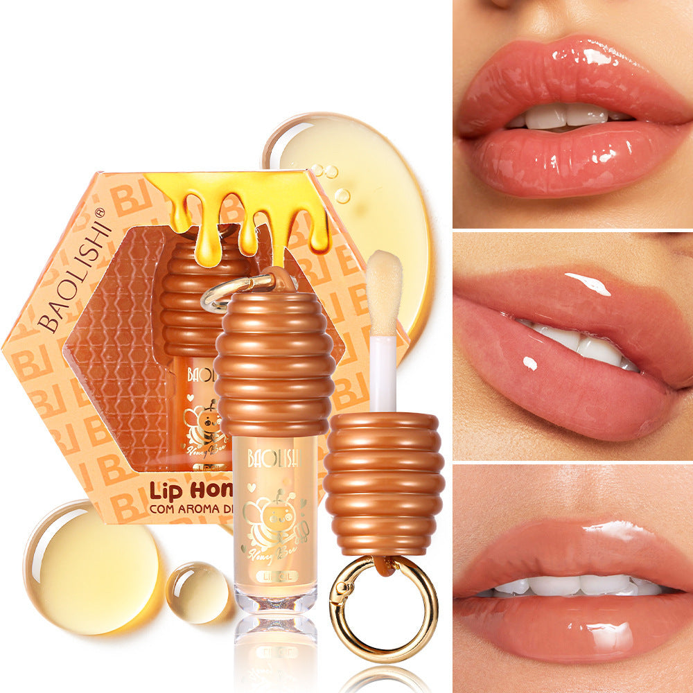 Moisturizing And Nourishing Honey Lip Gloss Portable Keychain Can Be Pannier Bag