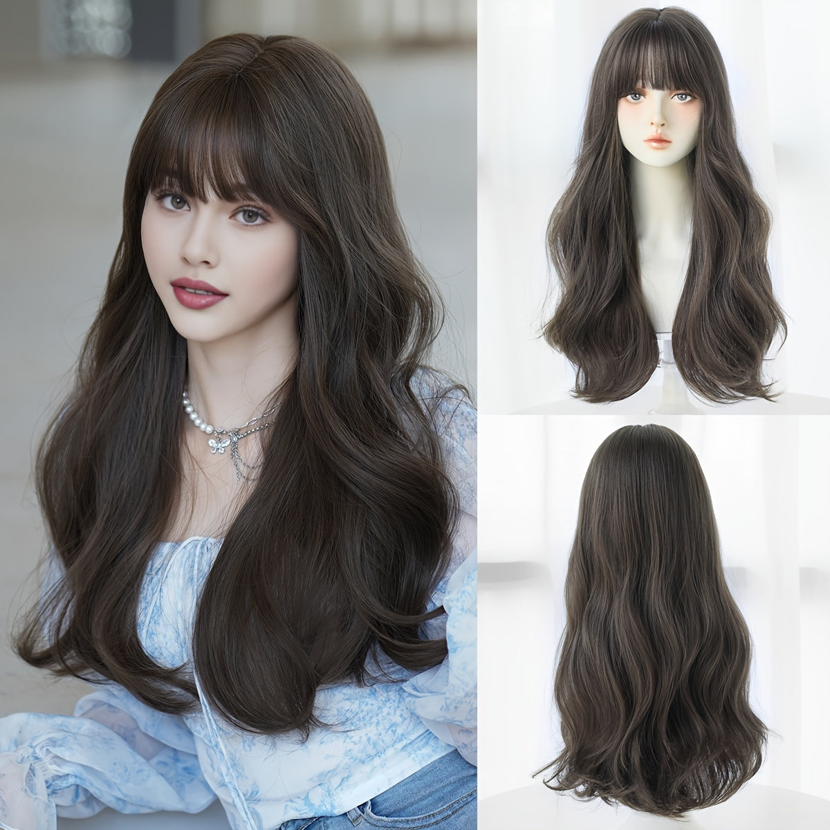 Chic Chocolate Long Curly Wig-1