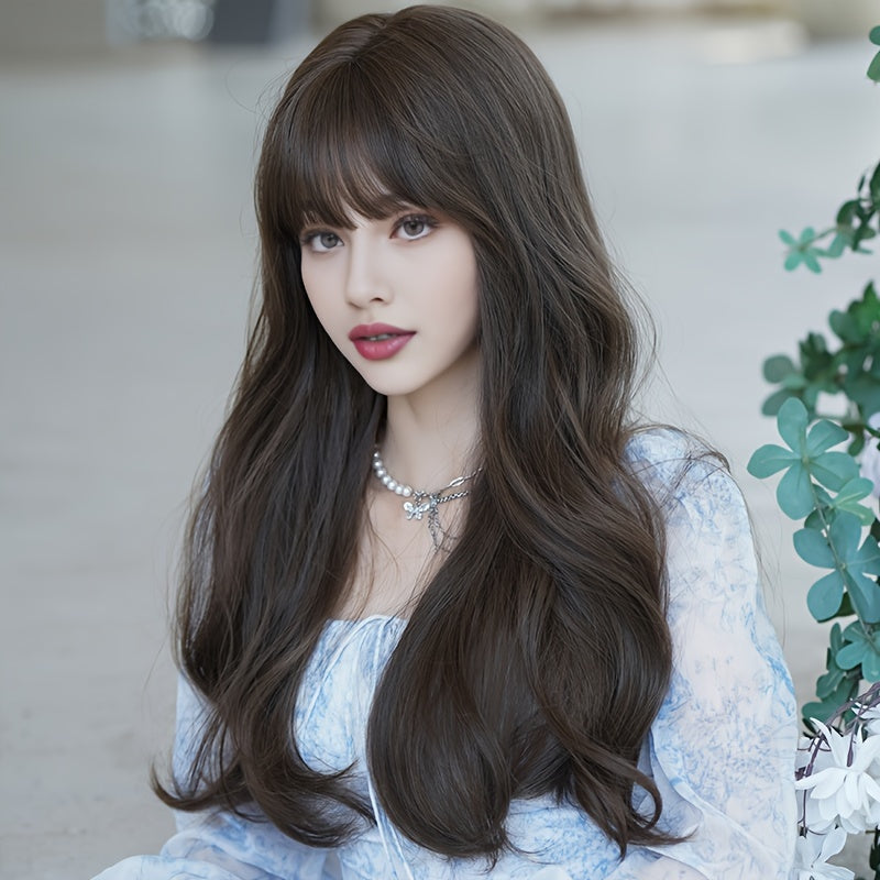 Chic Chocolate Long Curly Wig-4