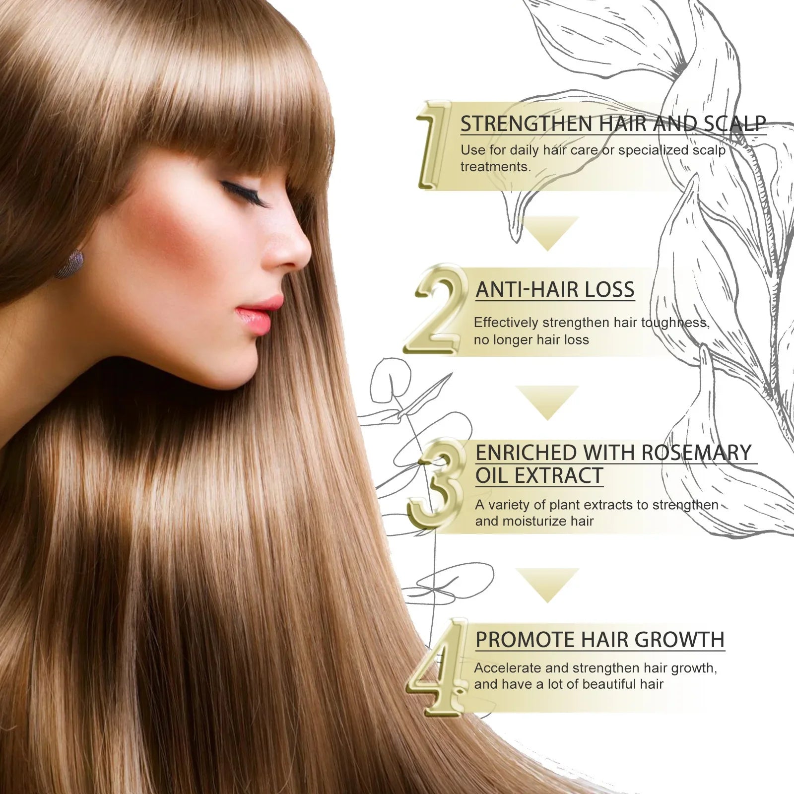 EELHOE Rosemary Oil for Hair Growth 60ml-3