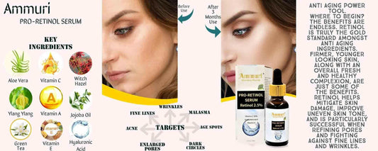Ammuri Pro-Retinol 2.5% Face Serum - Anti Aging Retinol Serum