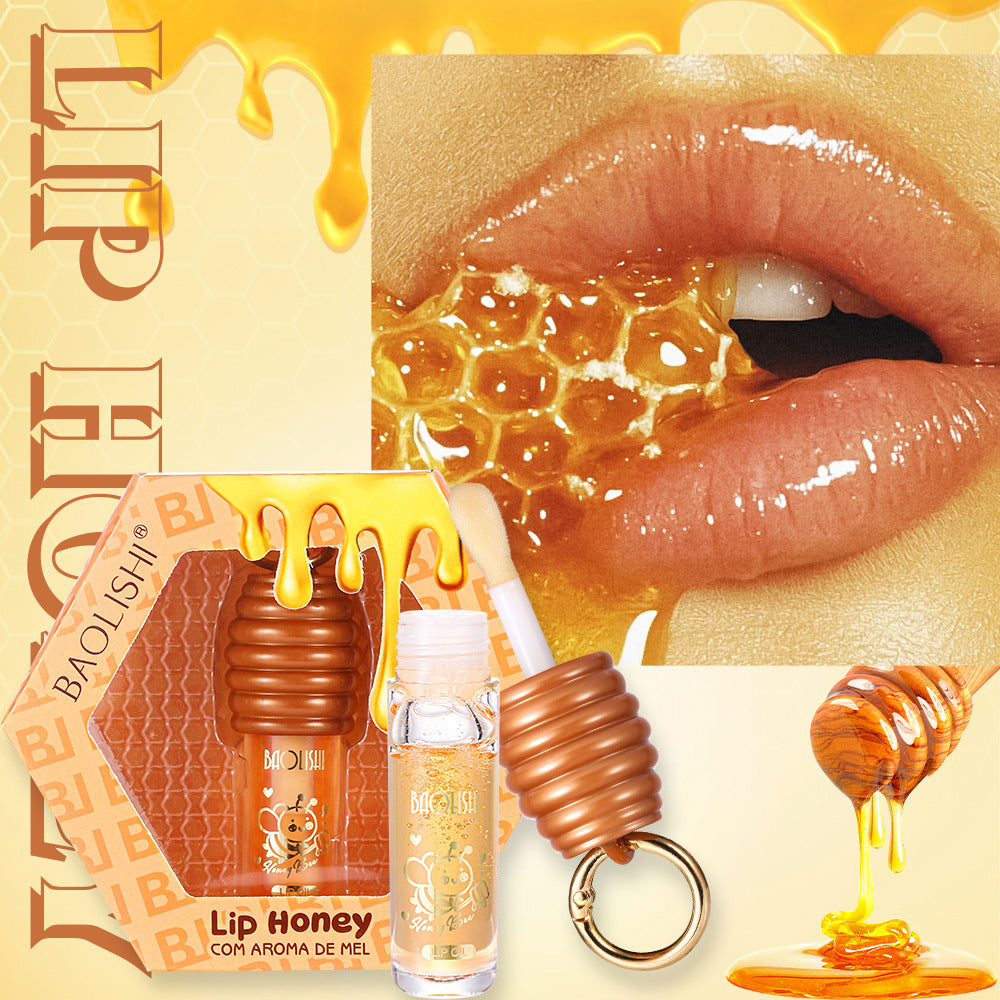 Moisturizing And Nourishing Honey Lip Gloss Portable Keychain Can Be Pannier Bag